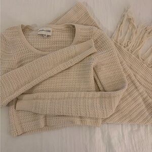 Beige Knit Crew SET